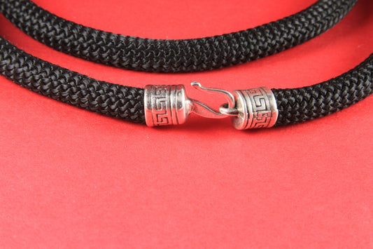 6/7 MADE IN EUROPE metal end caps, climbing cord ends, 10mm cord end, climbing cord clasp, climbing cord end caps (93448)Qty1set