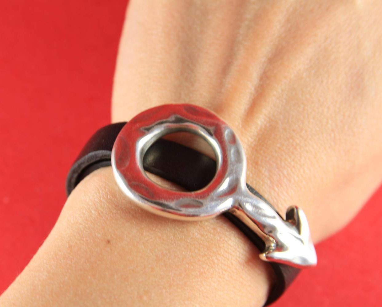 FC0254>>MADE in EUROPE zamak  male sign clasp with slider, 10mm flat cord male sign fastener clasp,  (4740/10) Qty1