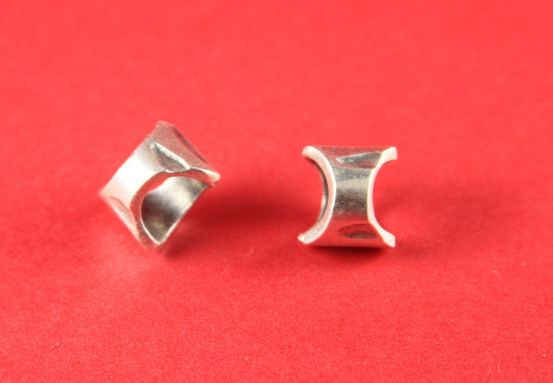 RS0091>>MADE IN EUROPE  2 metal sliders, 10mm climbing cord slider, climbing cord metal tube, round cord bead (X4630as) Qty2