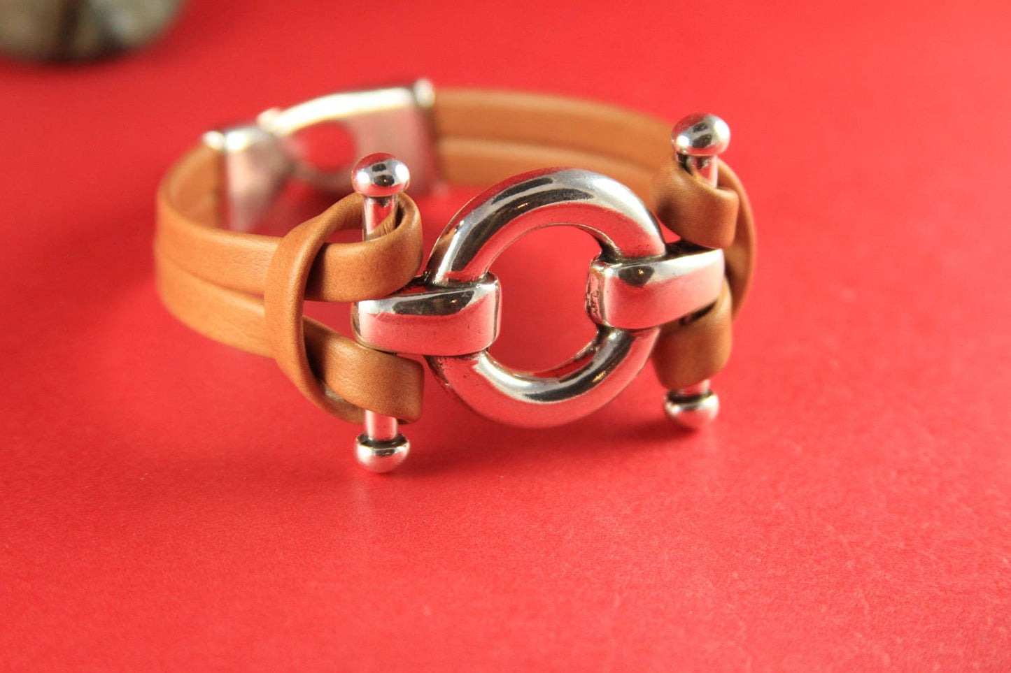 C0027>>MADE in EUROPE zamak donut connector, silver connector, bracelet zamak connector, large silver connector, Qty1