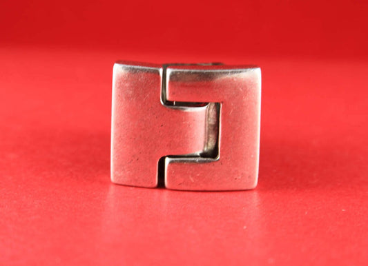 FC0226>> MADE in EUROPE zamak clasp, silver hook clasp, large zamak clasp, 25mm clasp (ABLZ127S) qty1