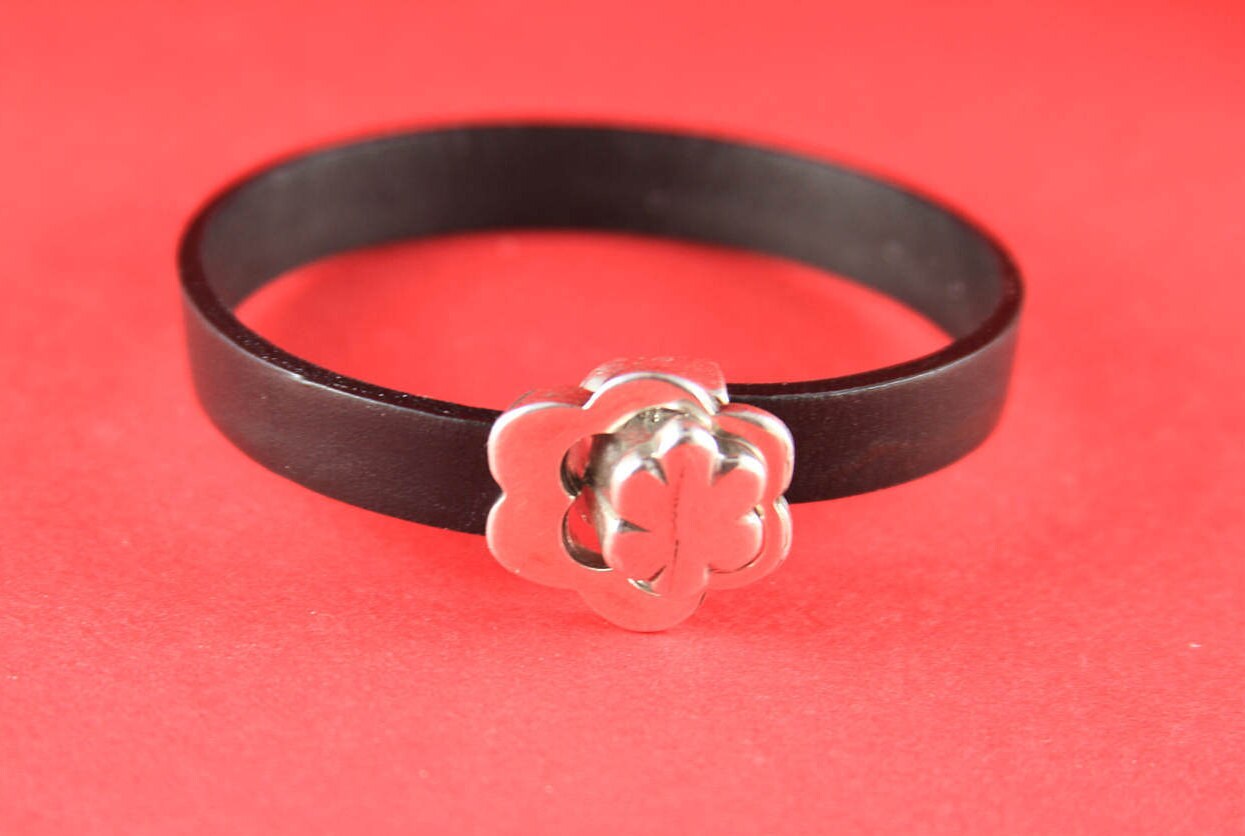 FC0165>>MADE in EUROPE zamak flower hook clasp, 10mm flat cord flower hook clasp, (6605) Qty1