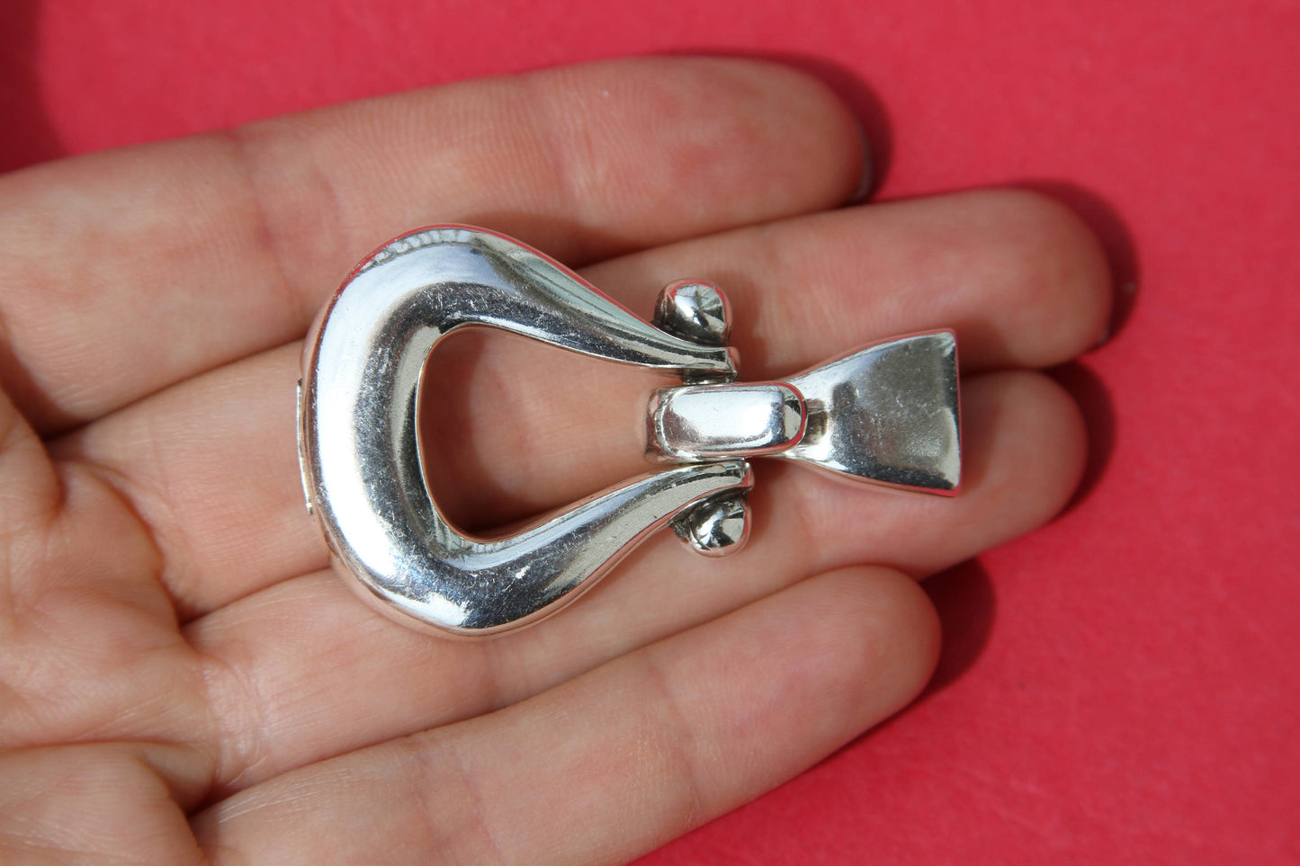 FC0021>>MADE in EUROPE zamak hook clasp set, bracelet clasp, silver hook clasp, flat cord hook clasp  Qty1