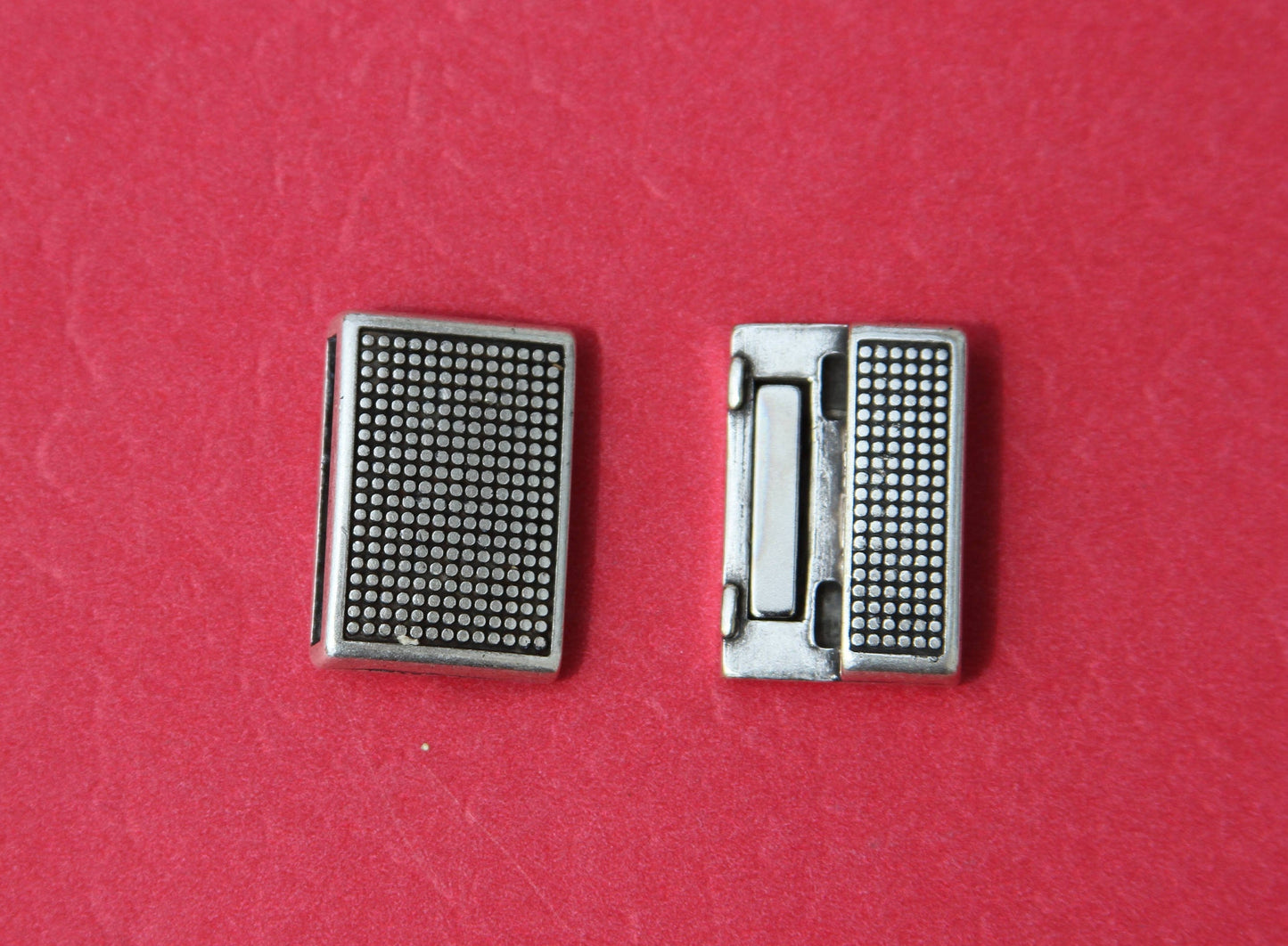 FC0079>>MADE in EUROPE zamak clasp, 20mm flat cord clasp, large clasp, silver clasp Qty1