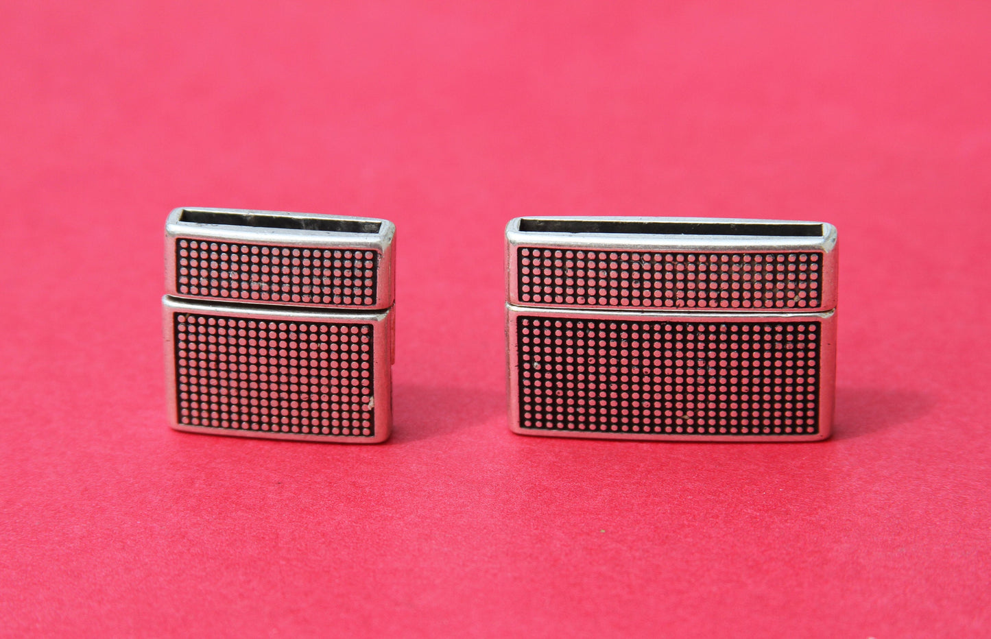 FC0079>>MADE in EUROPE zamak clasp, 20mm flat cord clasp, large clasp, silver clasp Qty1