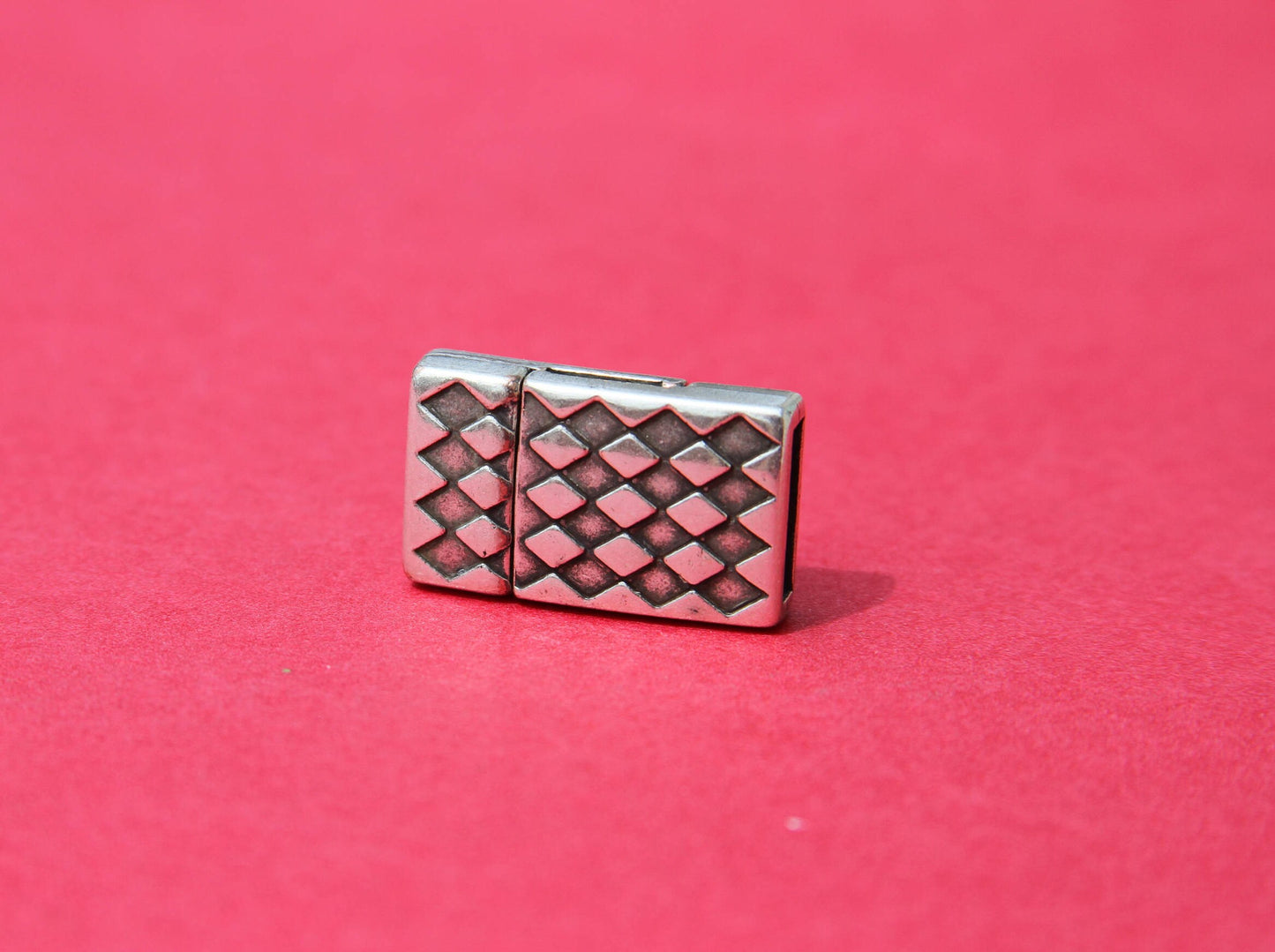 FC0258>>MADE in EUROPE zamak clasp, 10mm flat cord clasp, 10x2mm bracelet clasp Qty1