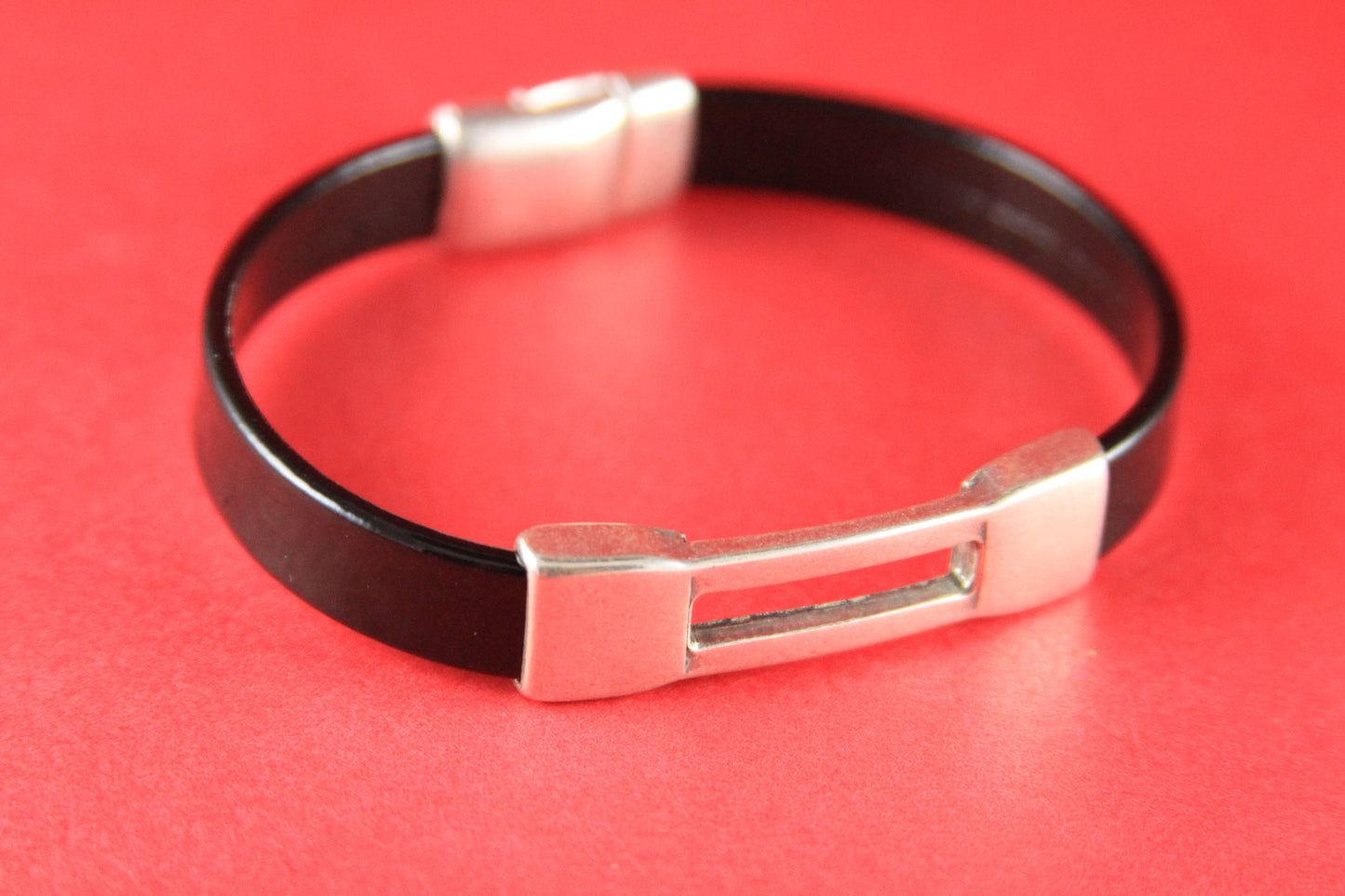 C0031>>MADE in EUROPE zamak connector, 10mm cord connector, flat 10mm leather cord connector  Qty 1