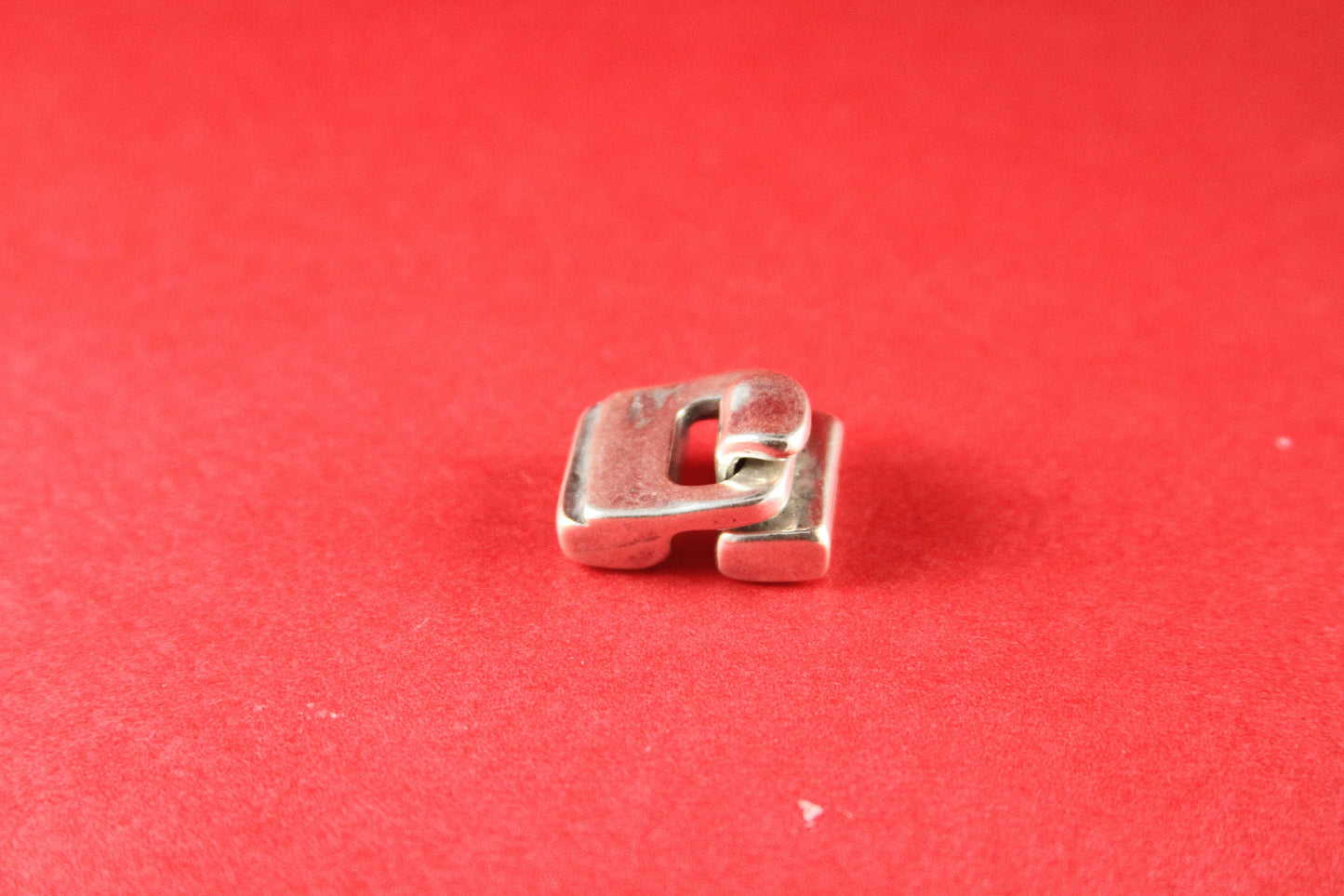FC0148>>MADE in EUROPE zamak hook clasp, 10mm flat cord clasp, silver hook clasp (78861/10) Qty1