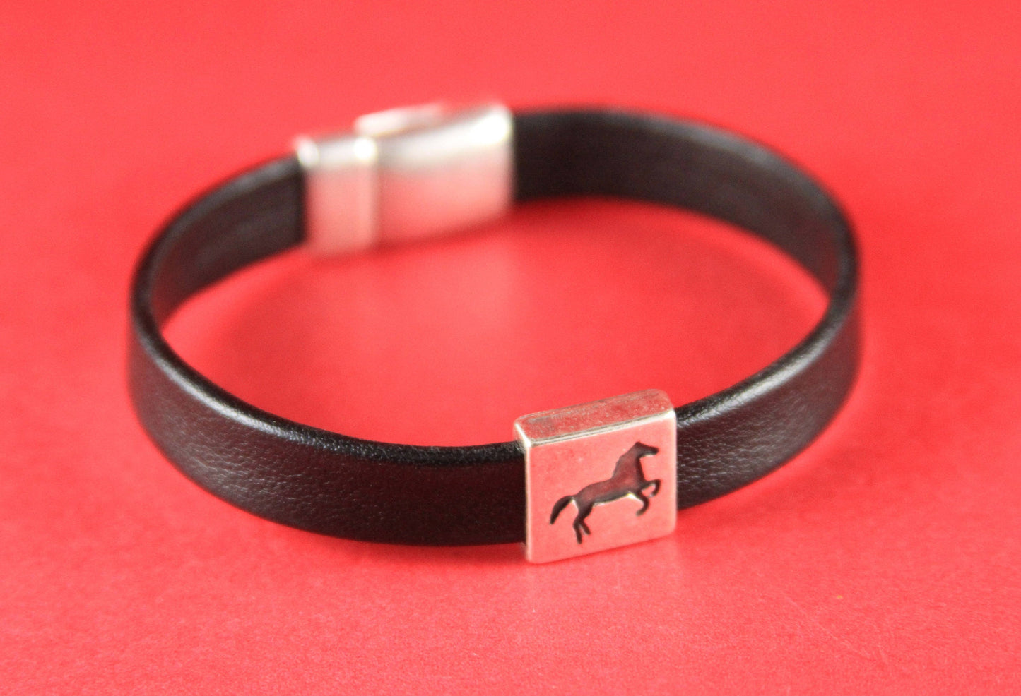 FS0233>>MADE in EUROPE 2 zamak horse sliders, horse slider, 10mm flat cord slider, 10mm flat cord horse slider qty2