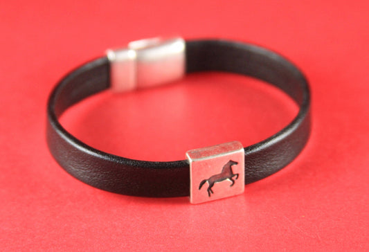 FS0233>>MADE in EUROPE 2 zamak horse sliders, horse slider, 10mm flat cord slider, 10mm flat cord horse slider qty2