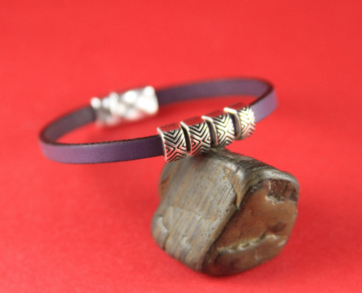 FS0257>> MADE in EUROPE 4 zamak sliders for 5mm cord, flat cord slider, zamak bar slider qty4