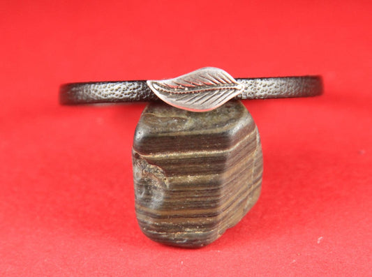FS0109>> MADE in EUROPE 2 zamak leaf sliders, 5mm cord zamak slider, flat 5mm cord slider, leaf slider, Qty2