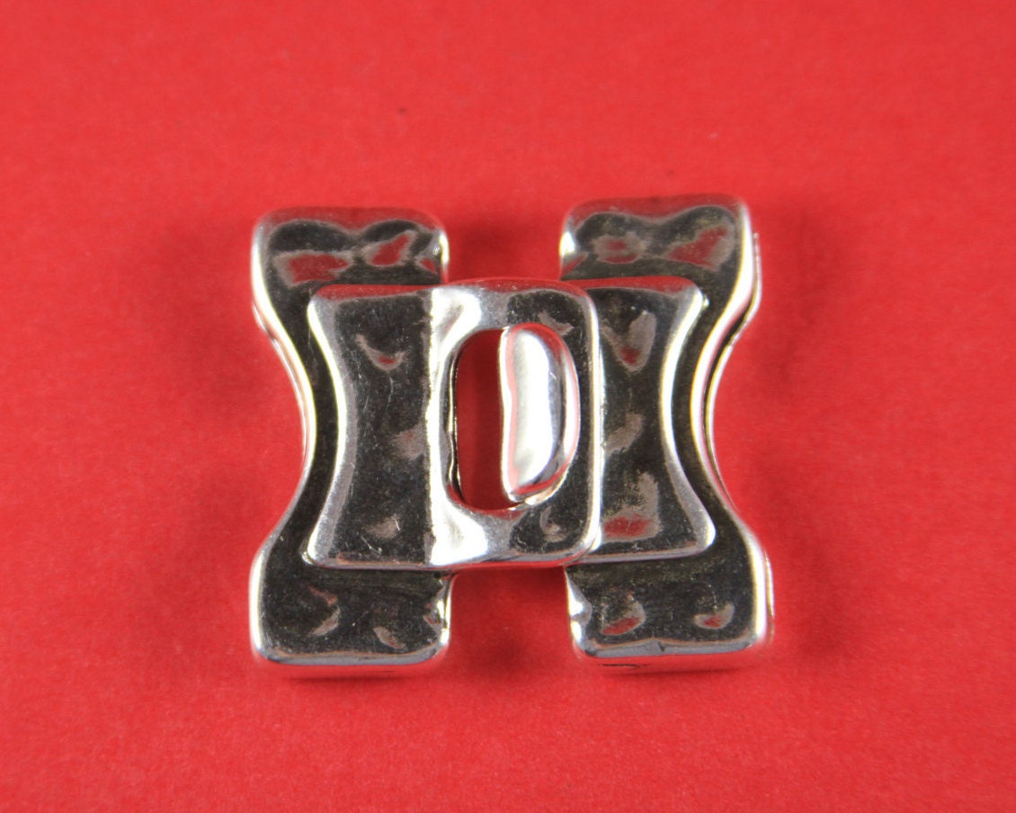FC0002>>MADE in EUROPE large zamak hook clasp, 30mm flat zamak clasp, 30mm hammered hook clasp (5408/30) Qty1