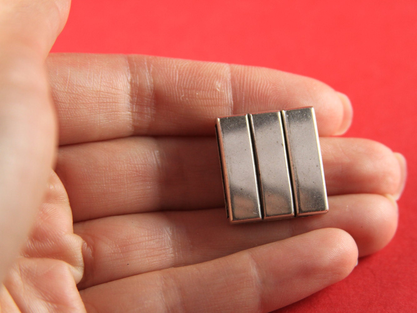 FC0082>>MADE in EUROPE zamak clasp, 20mm flat cord clasp, large clasp, silver clasp Qty1