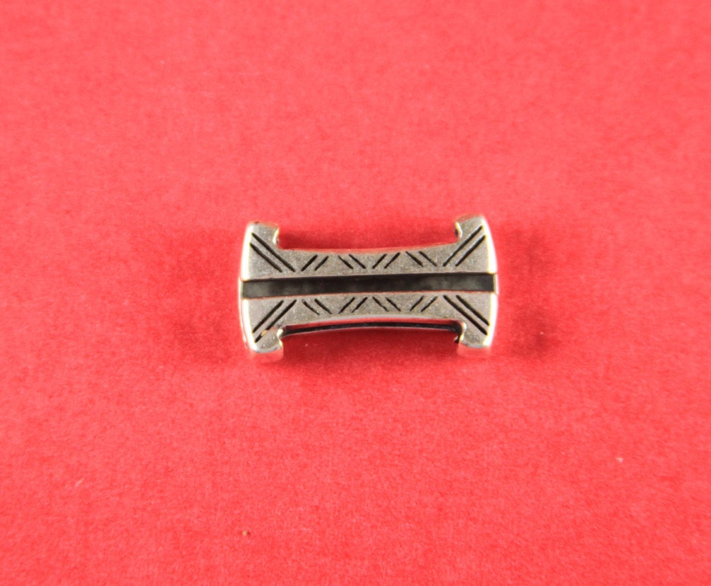 FS0118>>MADE in EUROPE 2 zamak sliders, 10mm flat cord slider, 10mm leather cord sliders, zamak sliders (78227/10) Qty2