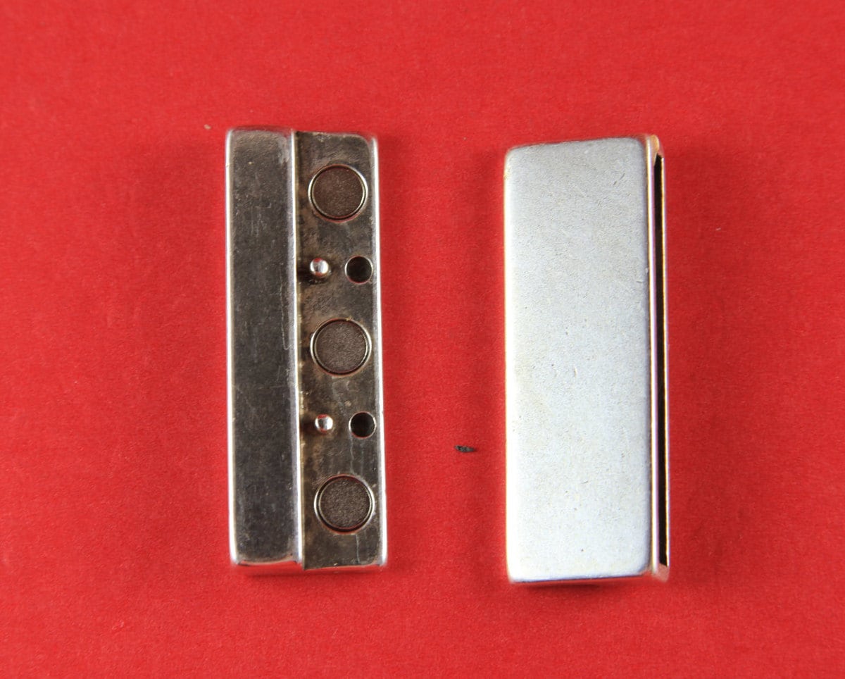 FC0091>>MADE in EUROPE zamak flat cord magnetic clasp, 40mm flat cord clasp, large magnetic clasp (75842/40) qty1
