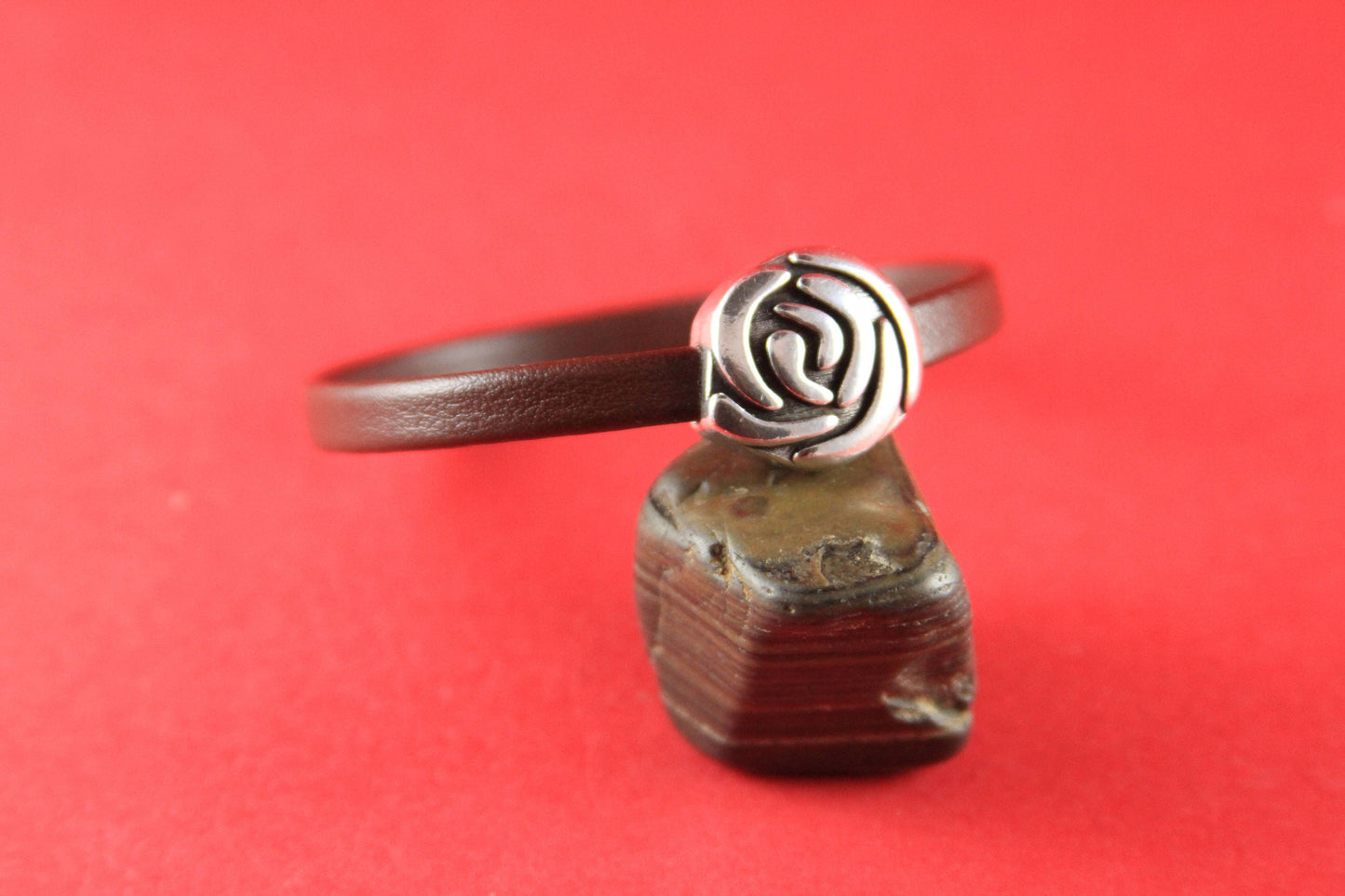FC0263>>MADE in EUROPE zamak flower clasp for flat cord, zamak rose clasp for flat cord, clasp for 6mm cord qty1