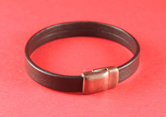 FC0212>>MADE IN EUROPE copper magnetic clasp, flat leather cord clasp, copper 10mm flat cord clasp, 10mm cord magnetic clasp (Xm5982AC) Qty1