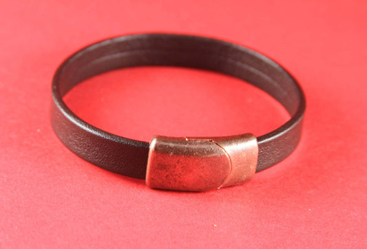 FC0220>>MADE IN EUROPE copper  magnetic clasp for 10mm flat cord, leather bracelet clasp, flat cord clasp (XM6003AC) Qty1