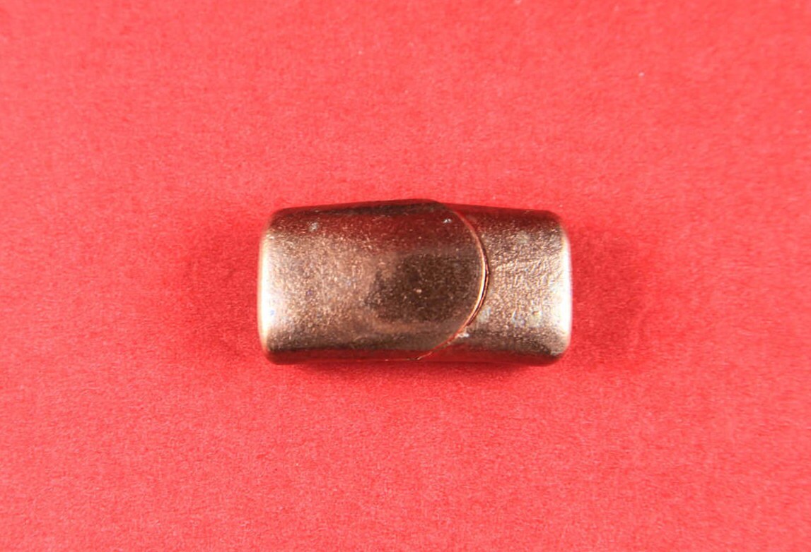 FC0220>>MADE IN EUROPE copper  magnetic clasp for 10mm flat cord, leather bracelet clasp, flat cord clasp (XM6003AC) Qty1