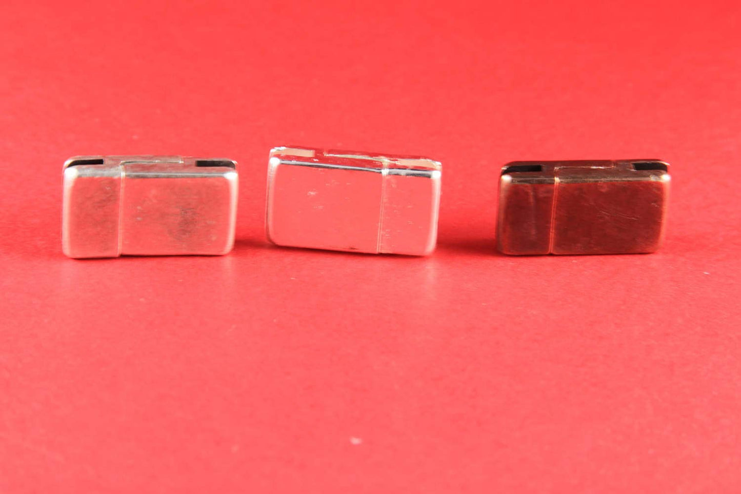 FC0160>>MADE IN EUROPE magnetic clasp for 15mm flat leather cord, copper clasp for flat cord (XM6007AC) Qty1