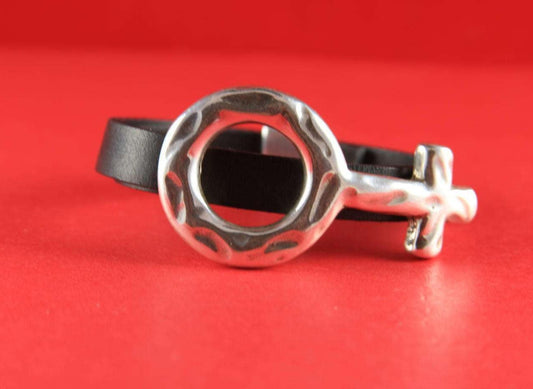 FC0171>>MADE in EUROPE zamak  female sign clasp with slider, 10mm flat cord female fastener clasp,  (4744/10) Qty1