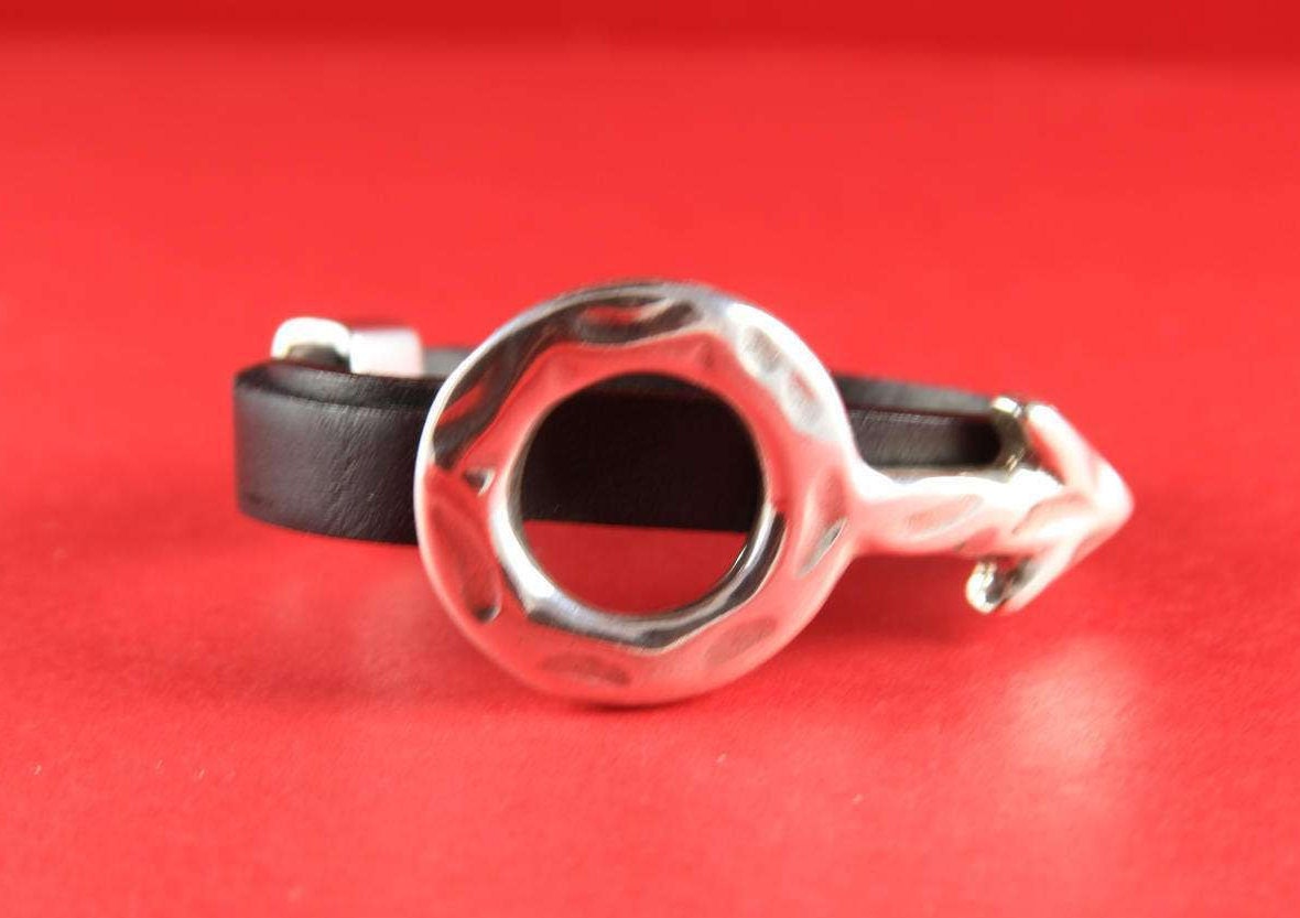 FC0254>>MADE in EUROPE zamak  male sign clasp with slider, 10mm flat cord male sign fastener clasp,  (4740/10) Qty1