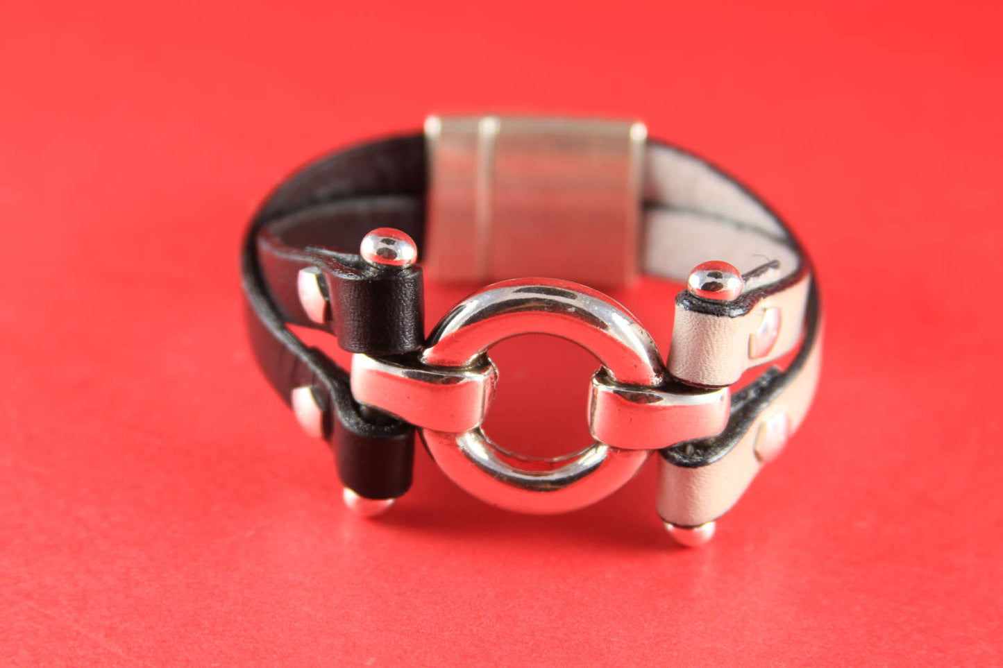 C0027>>MADE in EUROPE zamak donut connector, silver connector, bracelet zamak connector, large silver connector, Qty1