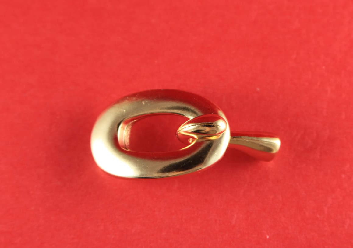 RC0009>>MADE in EUROPE zamak oval toggle clasp for multistrand bracelet, gold oval clasp for bracelet, shiny zamak clasp (ABLZ107G) qty1