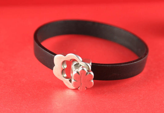 FC0165>>MADE in EUROPE zamak flower hook clasp, 10mm flat cord flower hook clasp, (6605) Qty1
