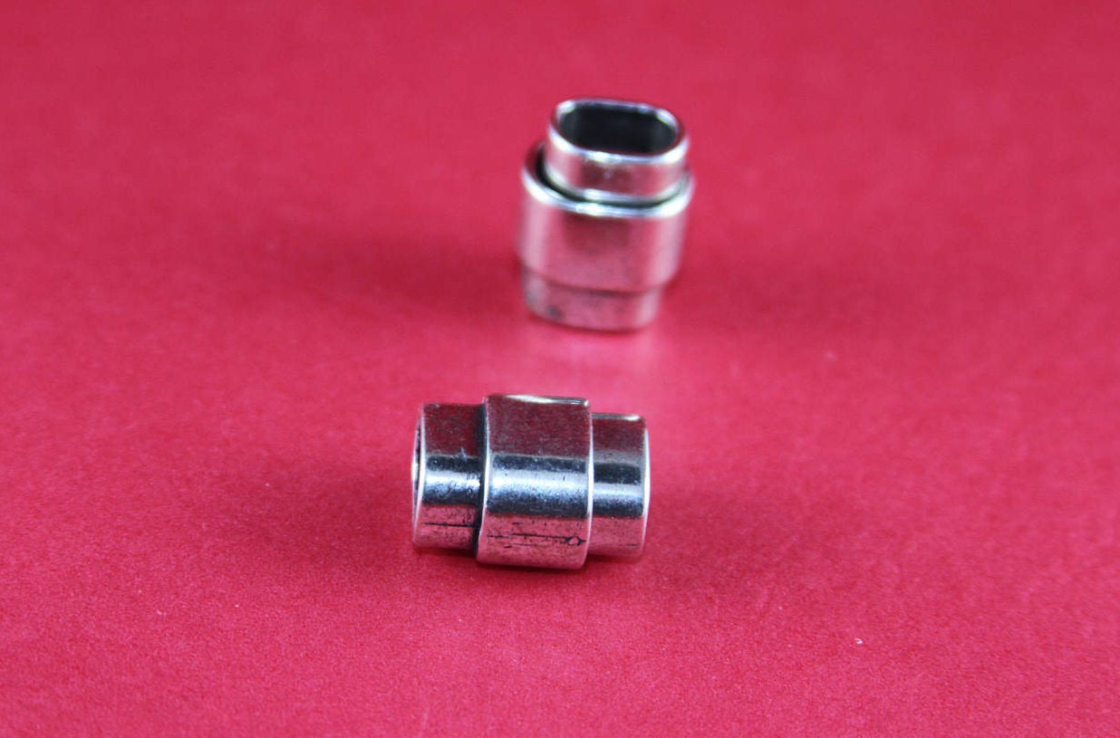 LC0034>> MADE in EUROPE zamak clasp for licorice cord, zamak clasp, 10x6mm clasp (ABLZ135S) Qty1