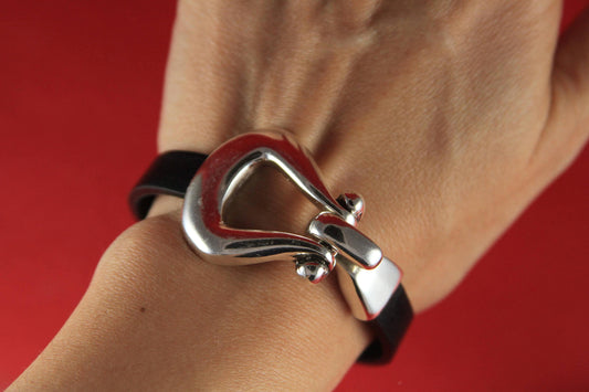 FC0021>>MADE in EUROPE zamak hook clasp set, bracelet clasp, silver hook clasp, flat cord hook clasp  Qty1