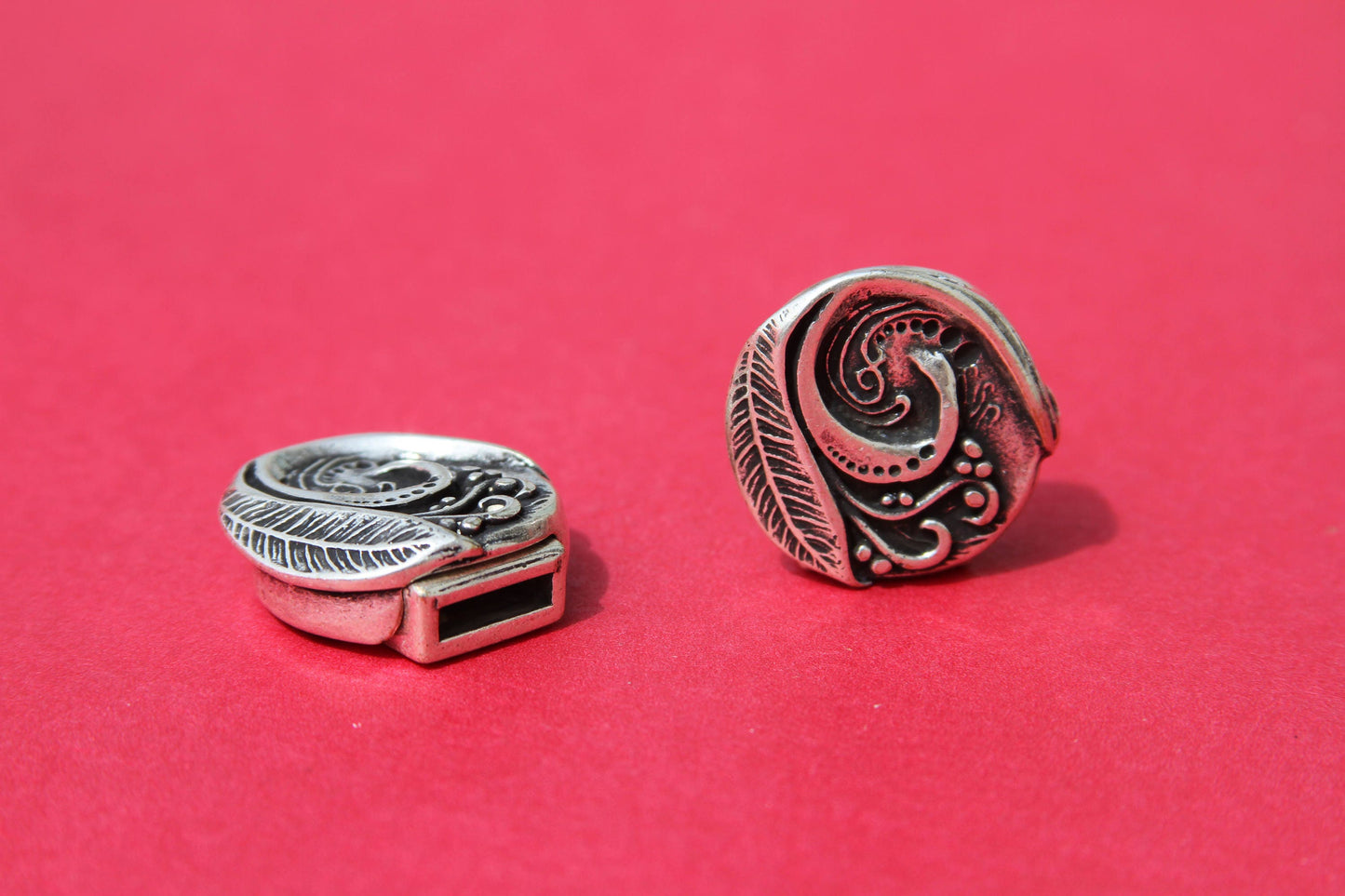 FC0060>>MADE in EUROPE zamak engraved magnetic clasp, 10mm flat cord magnetic clasp, 10x2mm magnetic clasp (77970/10) Qty1