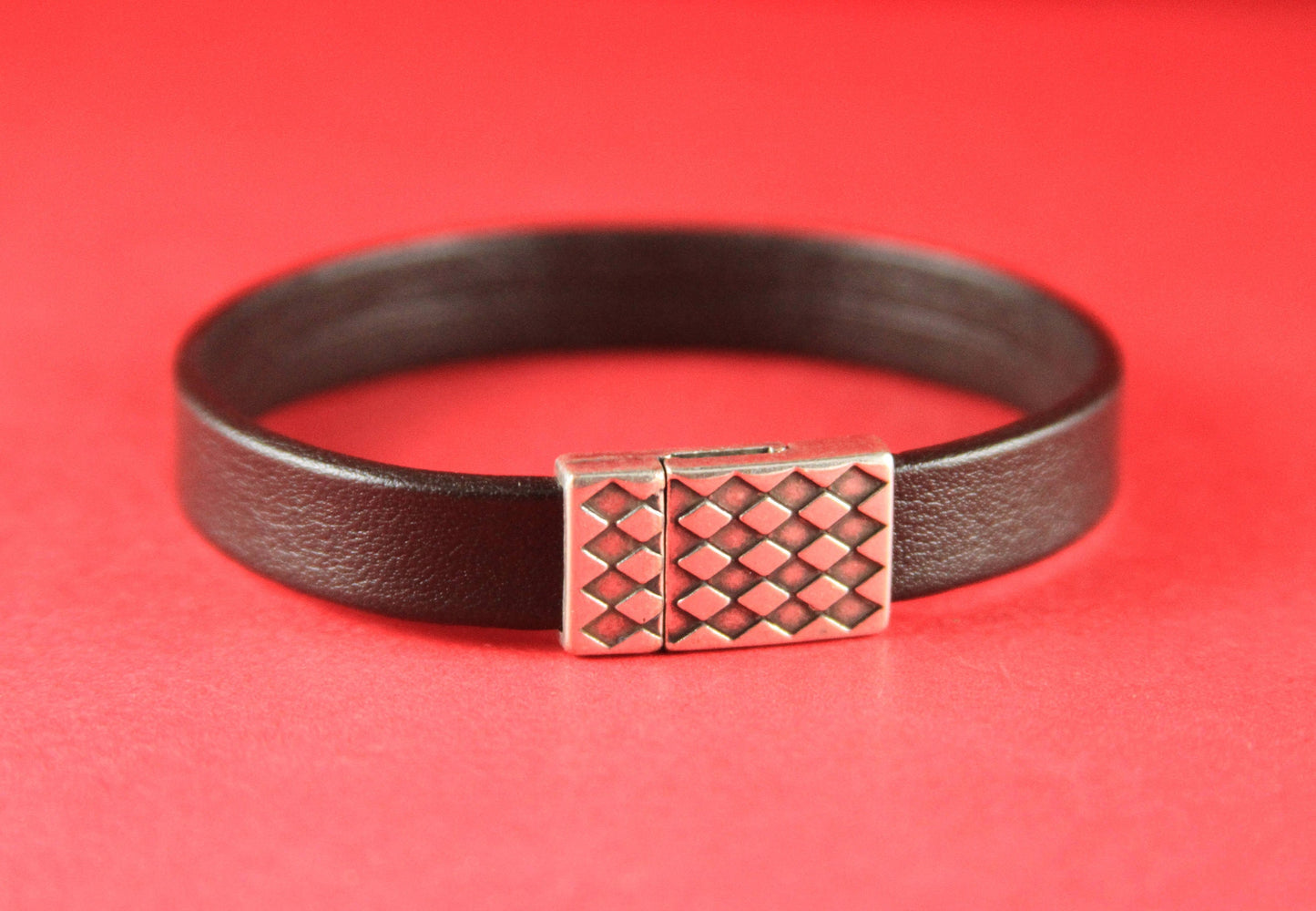 FC0258>>MADE in EUROPE zamak clasp, 10mm flat cord clasp, 10x2mm bracelet clasp Qty1