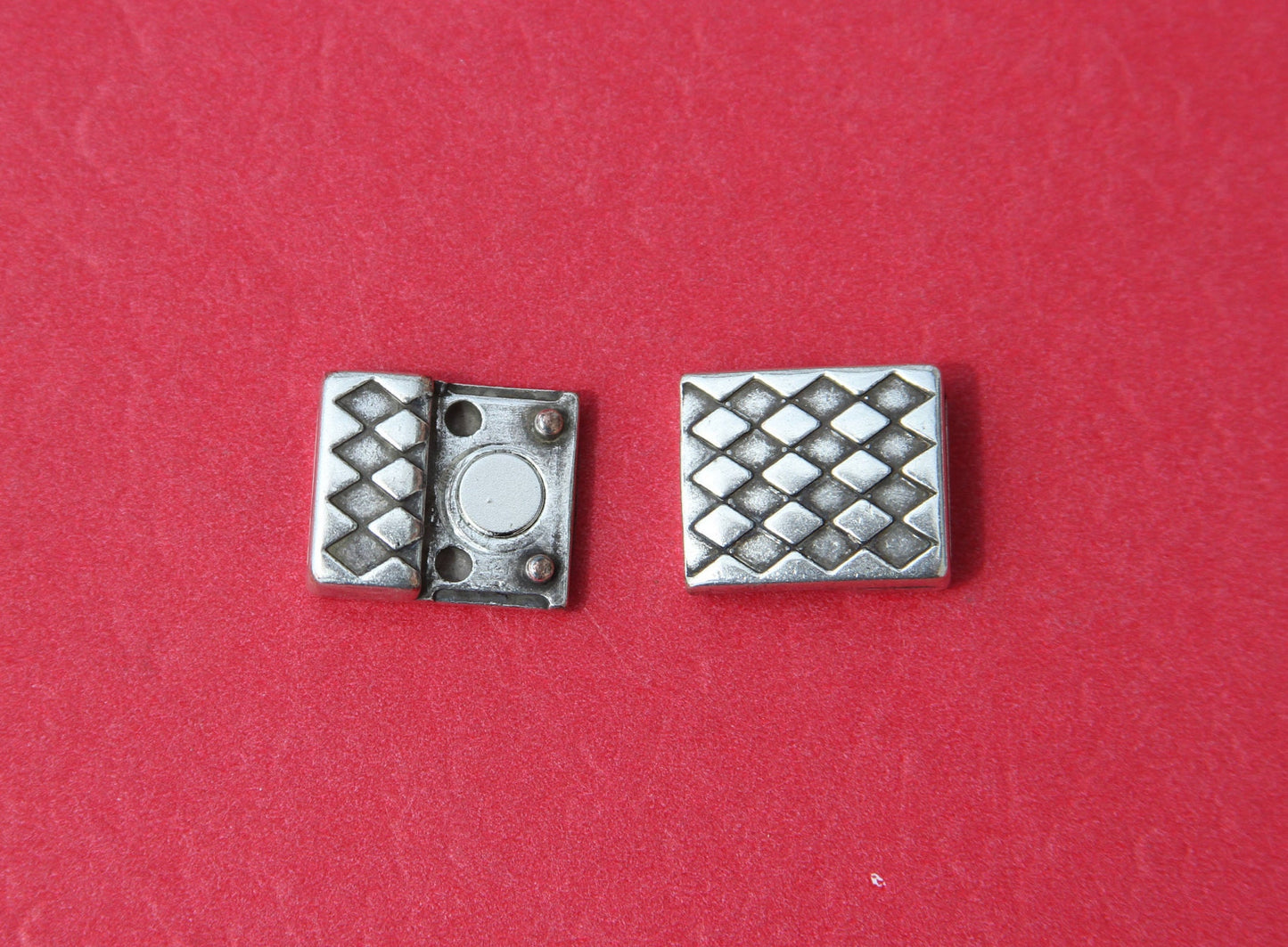 FC0258>>MADE in EUROPE zamak clasp, 10mm flat cord clasp, 10x2mm bracelet clasp Qty1