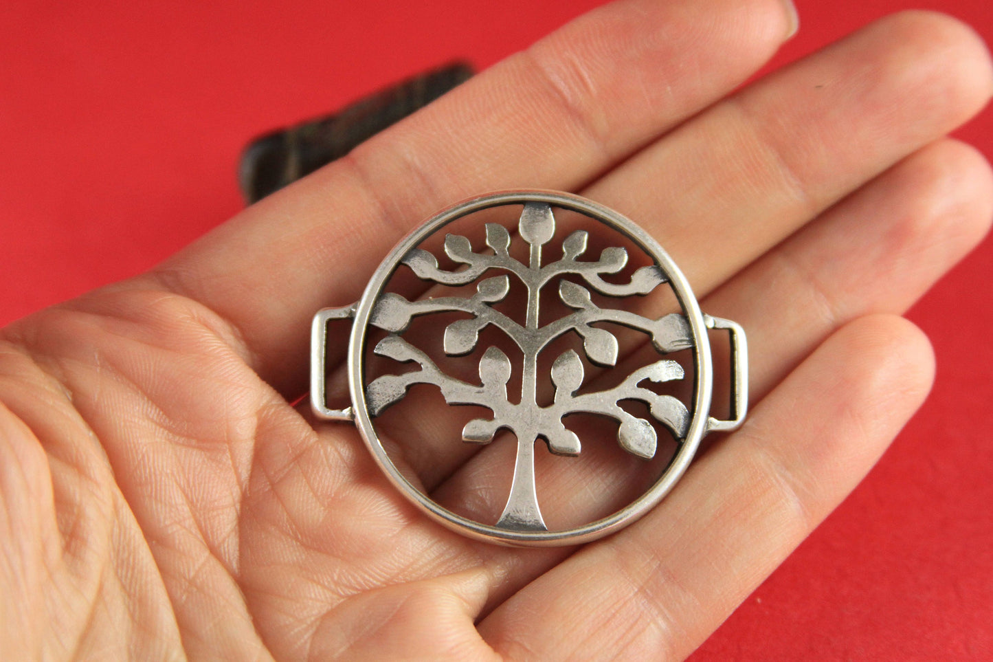C0026>>MADE in EUROPE zamak connector, large life tree connector, bracelet zamak connector, tree of life connector Qty1