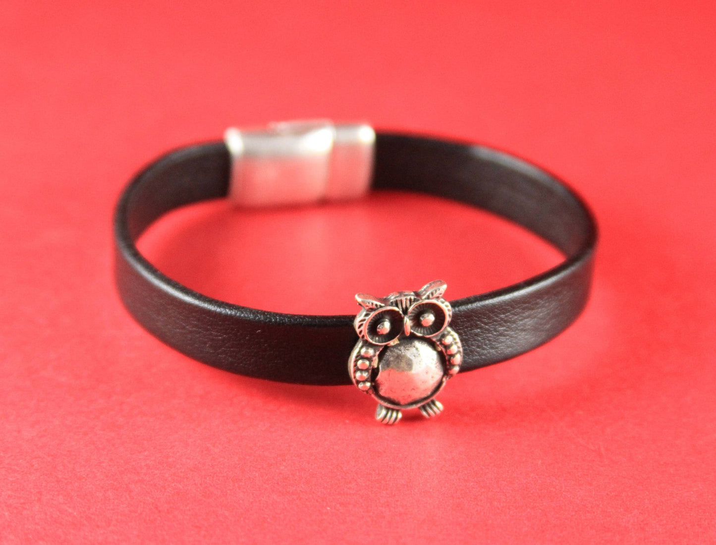 FS0224>>MADE in EUROPE  2 zamak owl sliders, 10mm flat cord slider, 10mm leather cord owl sliders, zamak sliders Qty2