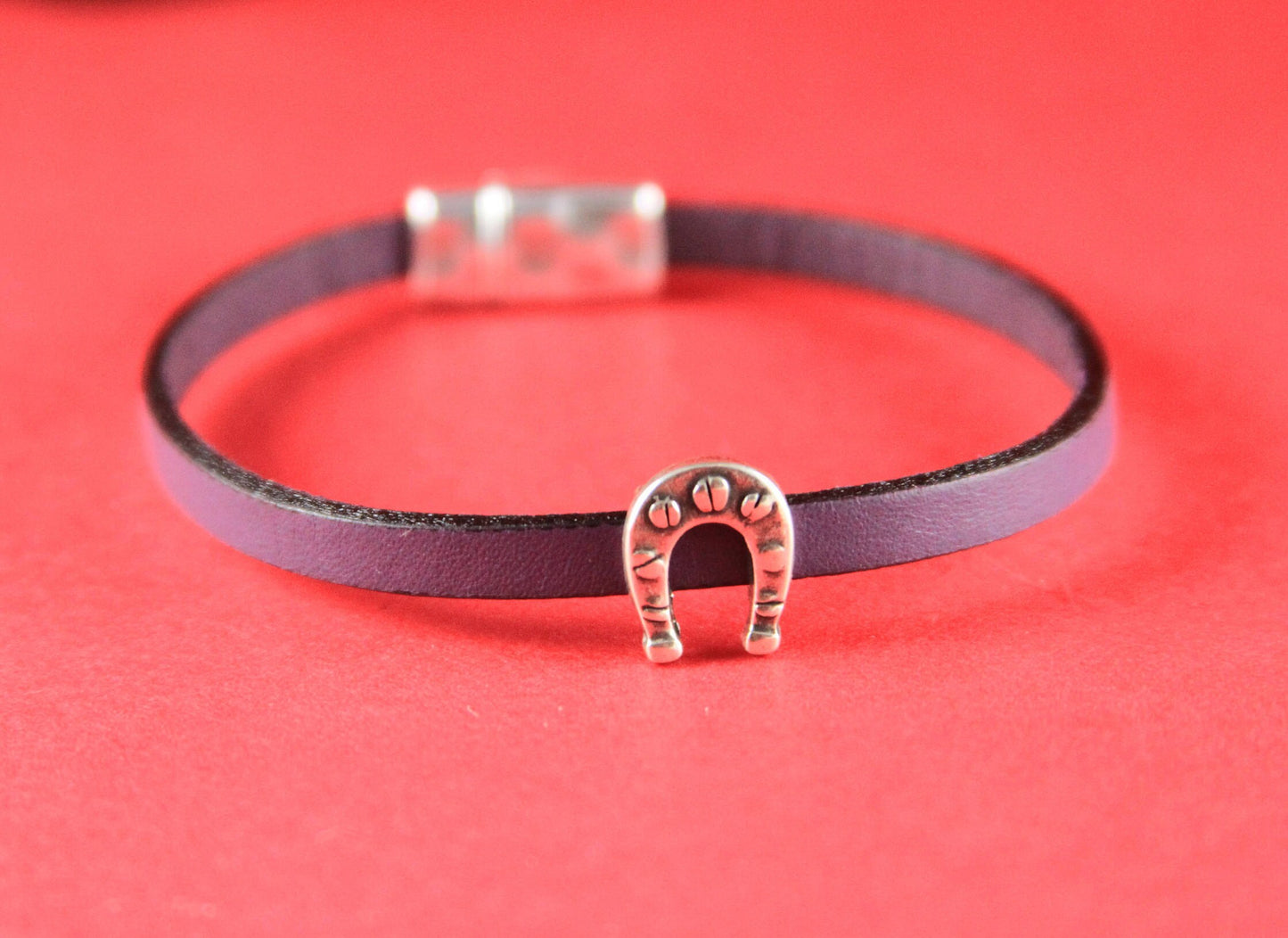 FS0337>>MADE in EUROPE 2 zamak horseshoe sliders for 5mm flat cord, flat cord slider, zamak horseshoe sliders qty2