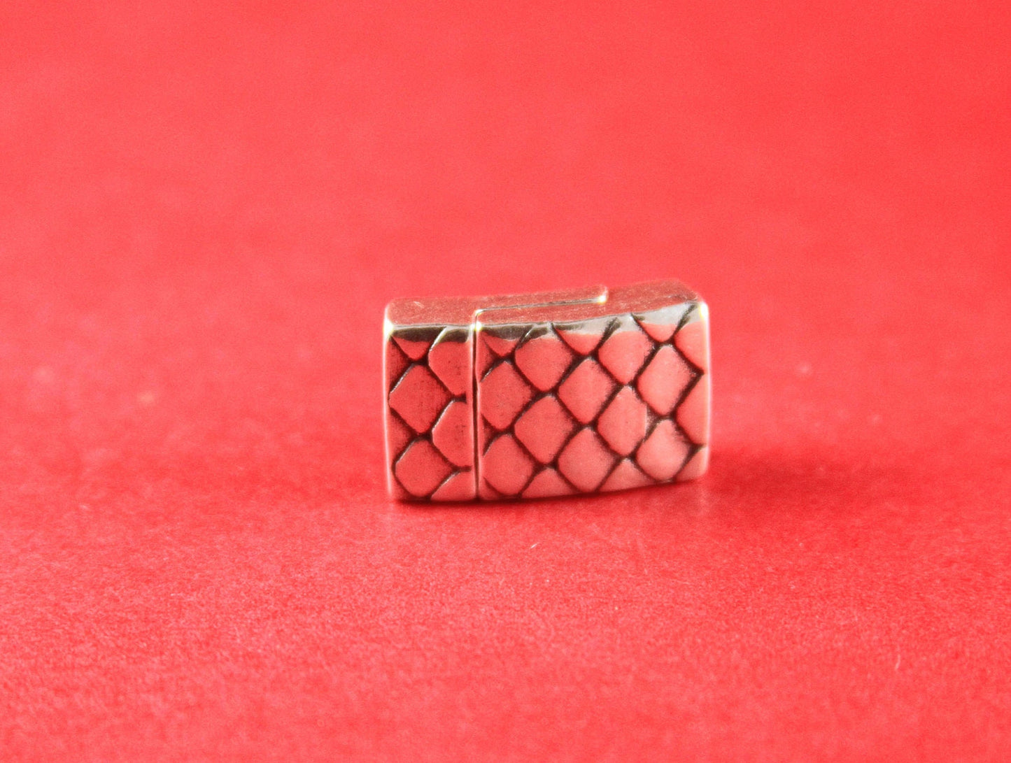 FC0270>>MADE in EUROPE zamak  clasp,10mm flat cord clasp, flat leather cord  clasp, snake skin  clasp (TM10x2SK) Qty1