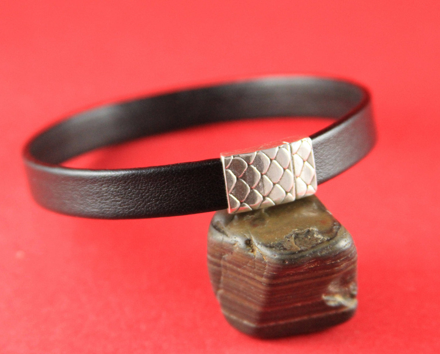 FC0270>>MADE in EUROPE zamak  clasp,10mm flat cord clasp, flat leather cord  clasp, snake skin  clasp (TM10x2SK) Qty1