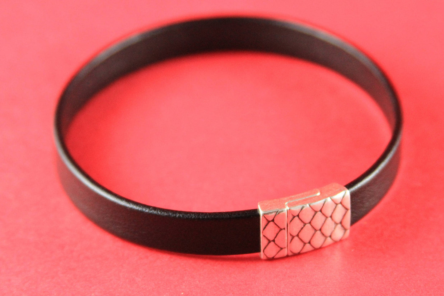 FC0270>>MADE in EUROPE zamak  clasp,10mm flat cord clasp, flat leather cord  clasp, snake skin  clasp (TM10x2SK) Qty1
