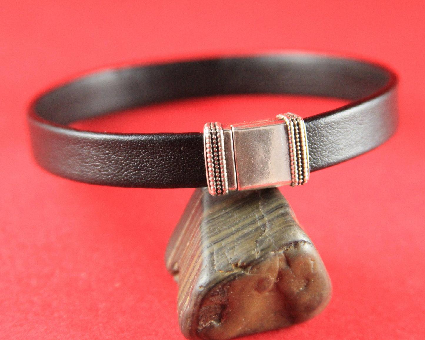 FC0187>> MADE in EUROPE zamak  clasp, 10mm flat cord clasp, flat leather cord  clasp, silver finished clasp (TM10x2BICS) Qty1