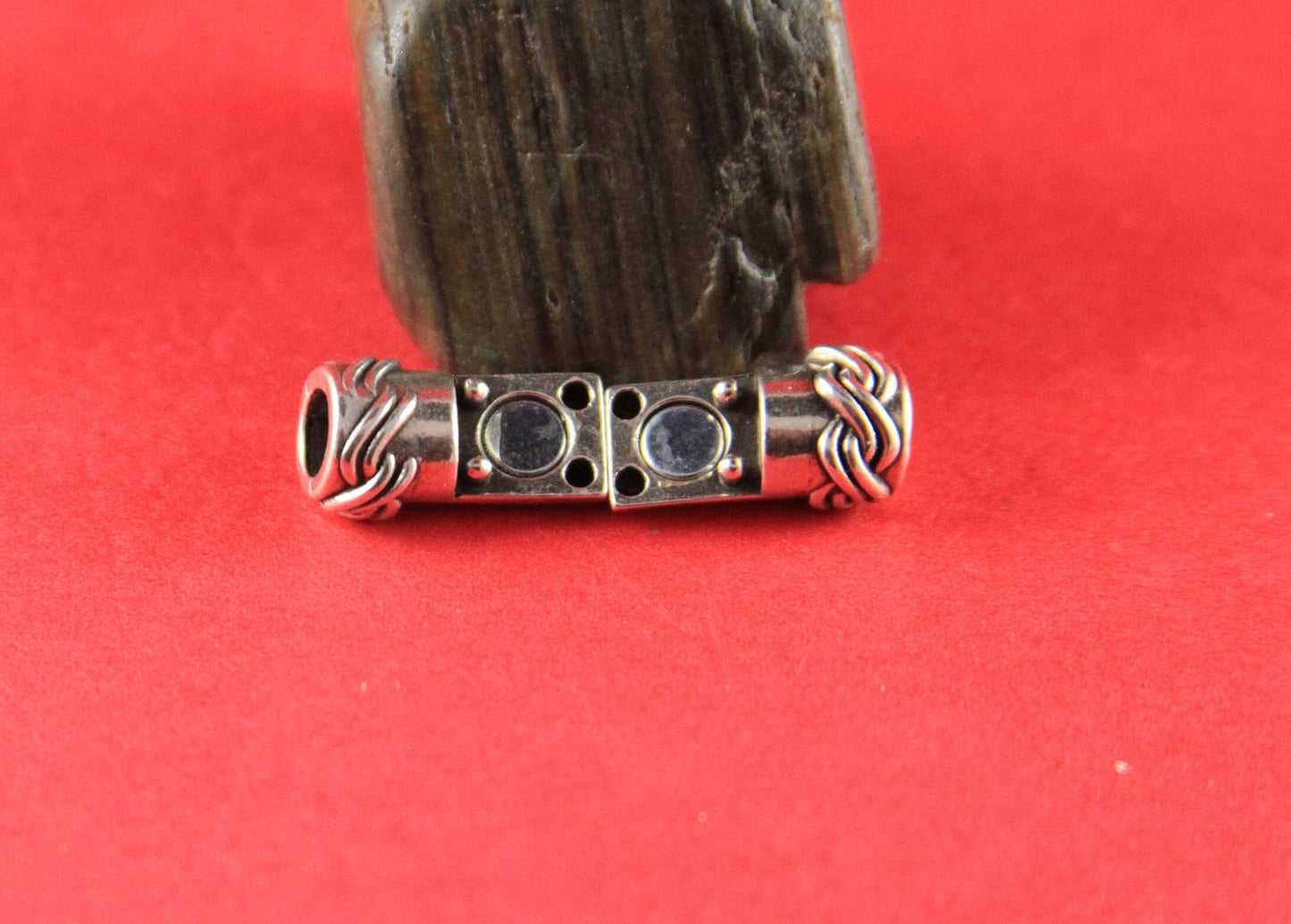 RC0033>>MADE IN EUROPE 5mm cord clasp, 5mm round leather cord clasp, round cord zamak clasp Qty1