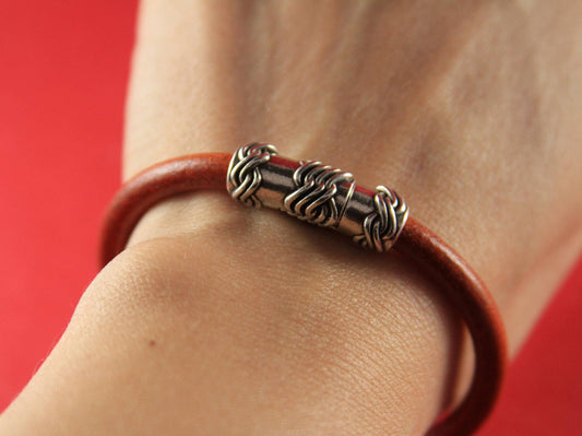 RC0031>>MADE IN EUROPE 5mm cord clasp, 5mm round leather cord clasp, round cord zamak clasp  Qty1