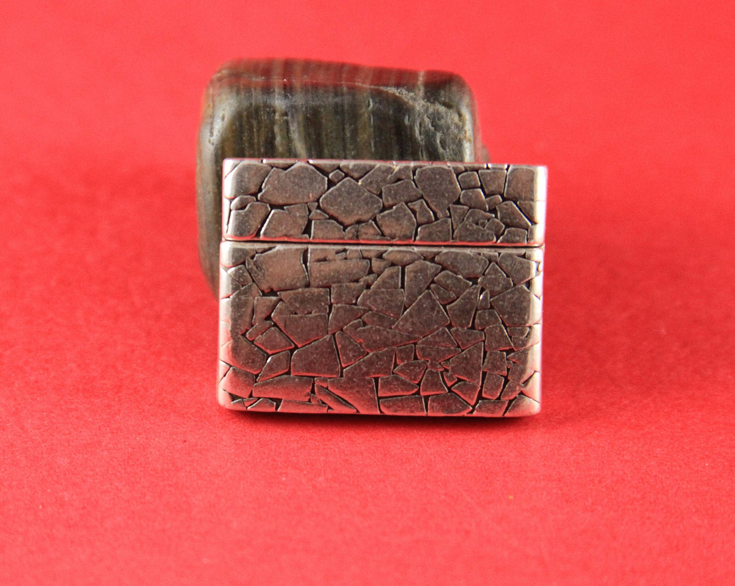 FC0083>>MADE in EUROPE flat cord hammered magnetic clasp, 30mm flat cord clasp, large magnetic clasp (TM30X3KR) qty1