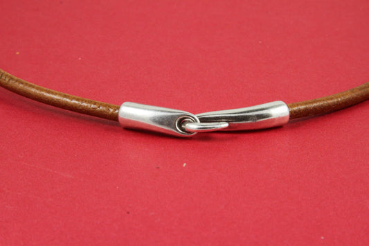 RC0074>>MADE in EUROPE 2 zamak hook clasps, 3mm round cord clasps, 3mm round cord zamak hook clasp Qty2