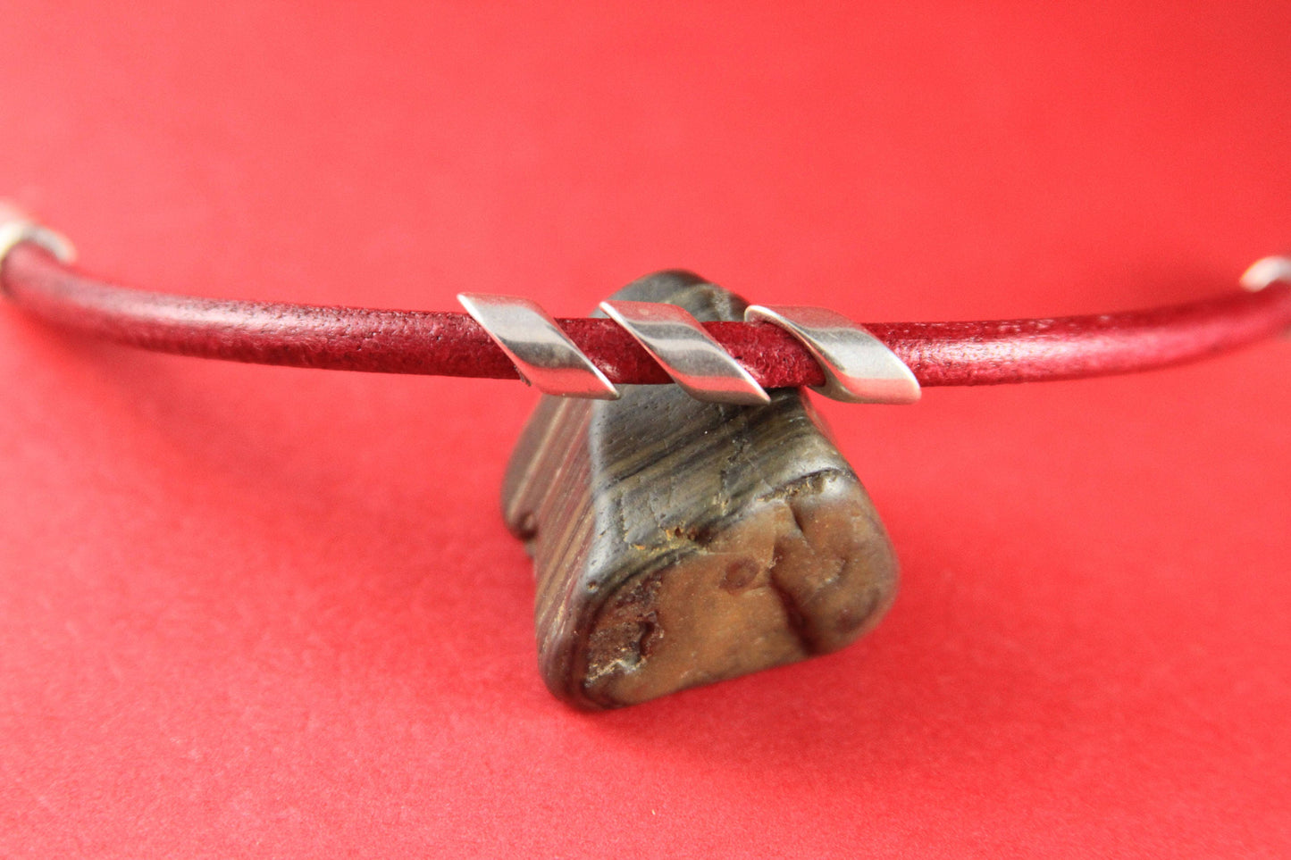 RS0052>>MADE in EUROPE 4 zamak tube beads, round cord tube beads, qty4