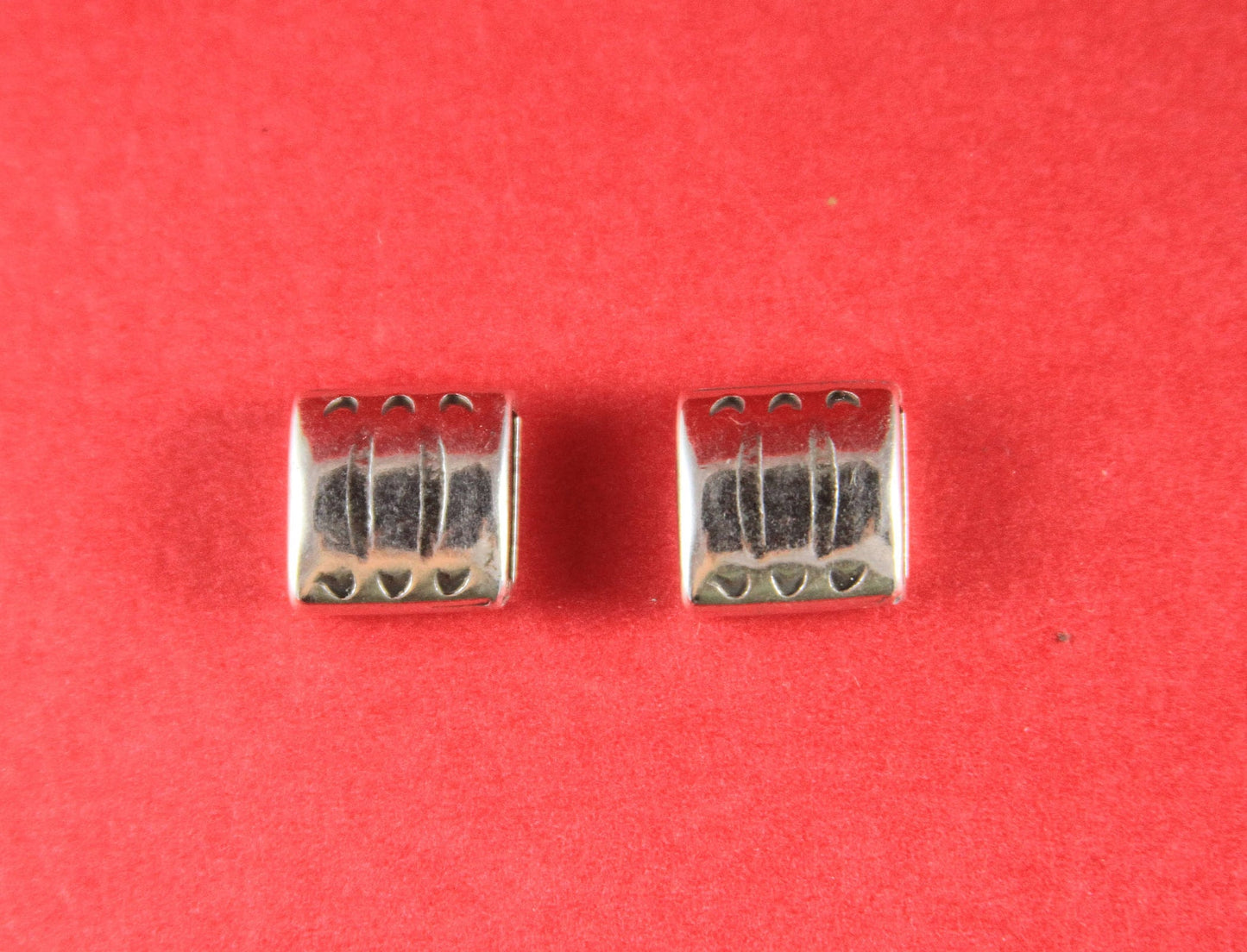 FS0221>>MADE IN EUROPE 2 zamak sliders, flat cord slider, flat cord zamak slider,slider for flat cord, 10mm flat cord slider (ablz150s) Qty2