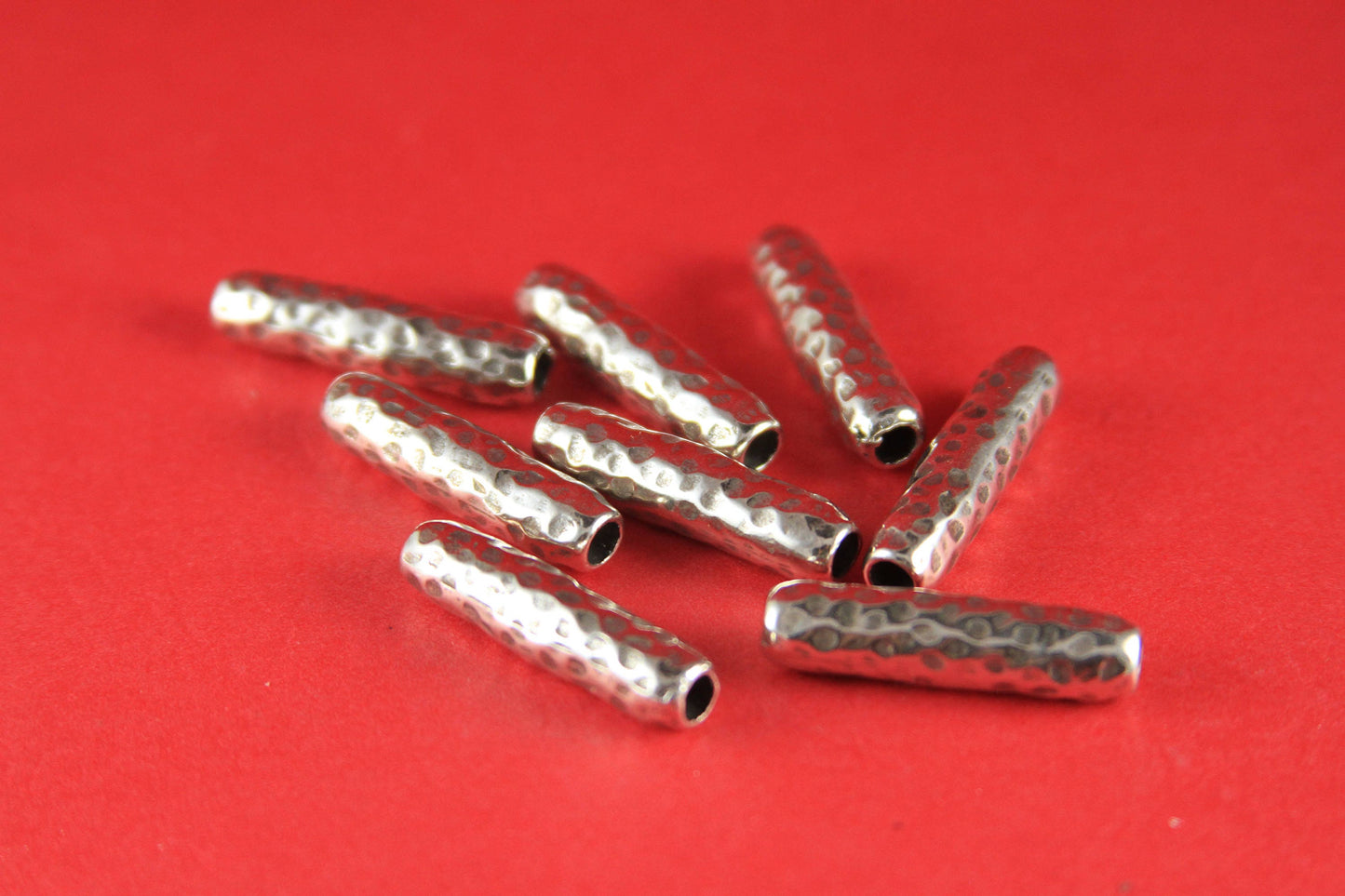 RS0085>>MADE IN EUROPE  zamak tube  slider, hammered zamak tube, round cord slider, 3mm leather  slider ( ablz152s)Qty1