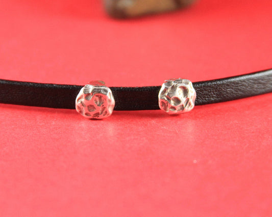FS0229>>MADE in EUROPE 4 zamak rustic sliders,5mm flat cord zamak slider,flat cord zamak slider,irregular slider for 5mm cord (Ablz89s) Qty4